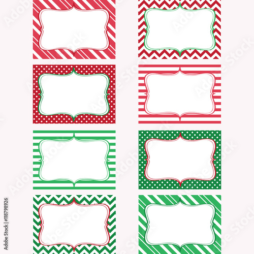 Christmas Printable Labels Set. Tags, Photo Frame, Gift Tags, Scrap booking,Card Making, Invitation