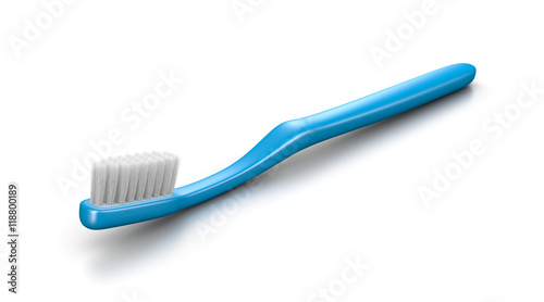 Blue Toothbrush on White