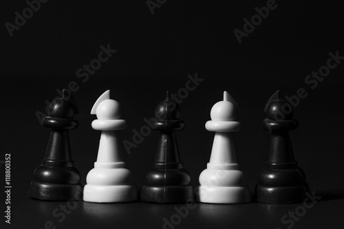 plastic chess pieces