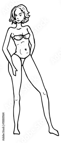 dame in zomerse bikini