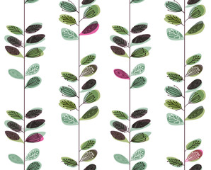 Keuken achterwand Jaren 50 patronen Retro bladerenpatroon mid-century design  © Anita Ponne