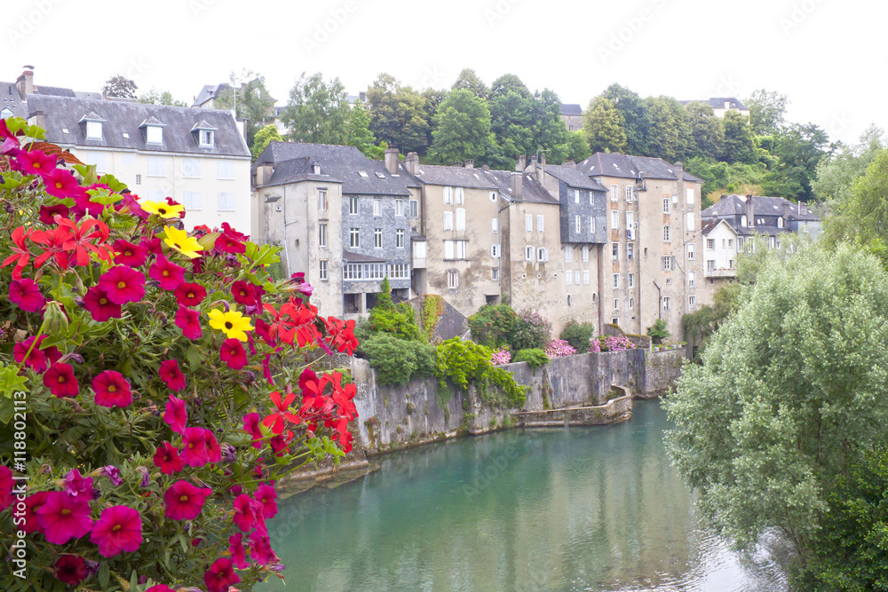 Canal in Oloron Saint Marie, France