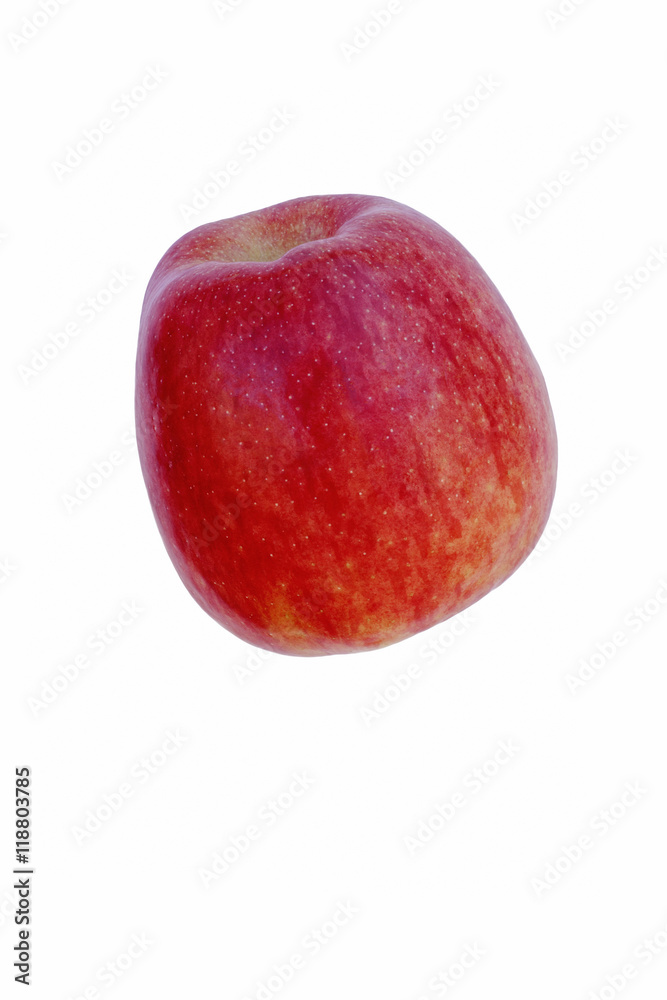 Ambrosia apple (Malus domestica Ambrosia). Hybrid between Golden Delicious and Jonagold or Starking Delicious apples probably. Image of single apple isolated on white background Ambrosia apple (Malus domestica Ambrosia). Hybrid between Golden Delicious and Jonagold or Starking Delicious apples probably. Image of single apple isolated on white background