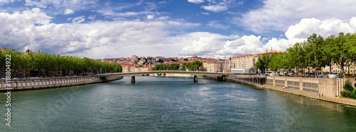 Lyon (France) river Saone and Pont Alphonse Juin photo