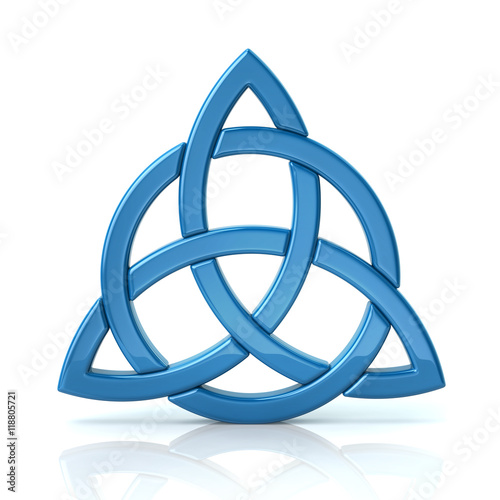 Blue celtic trinity knot