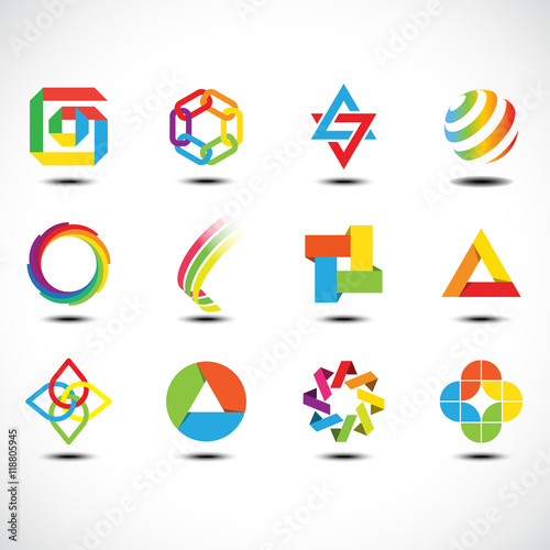 Business Abstract Icons. Ve...
