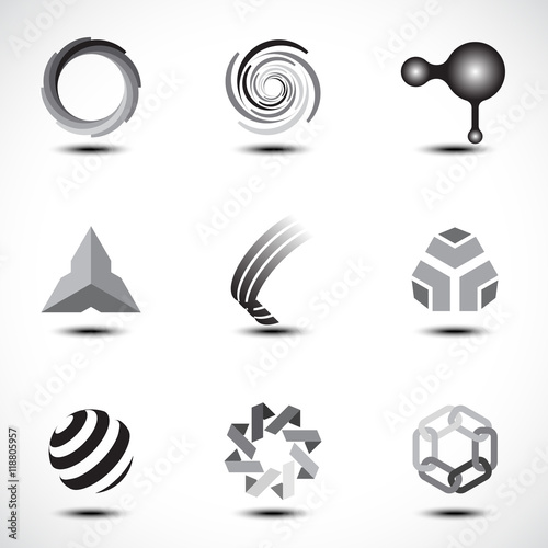 Business Abstract Icons. Ve...