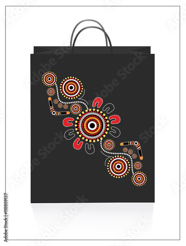 Tote bag with aboriginal art