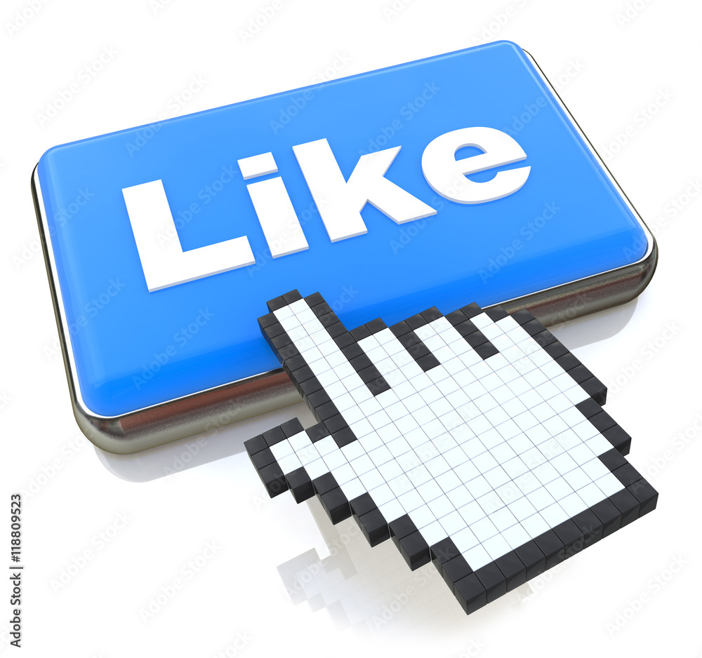 Mouse hand cursor on like button Mouse hand cursor on like button