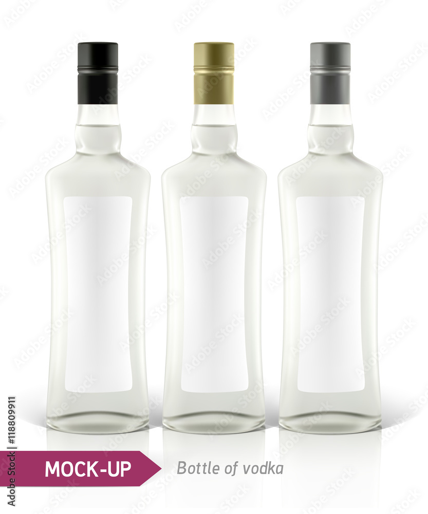 Mockup vodka bottle
