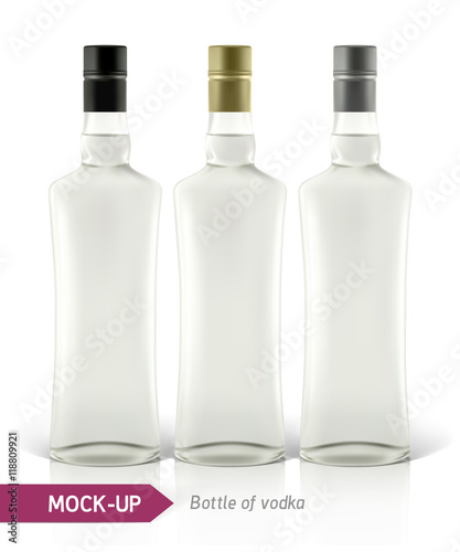 Mockup vodka bottle