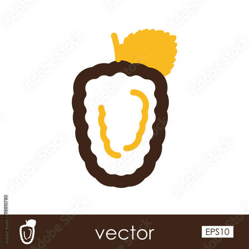 Blackberry bramble outline icon. Berry fruit
