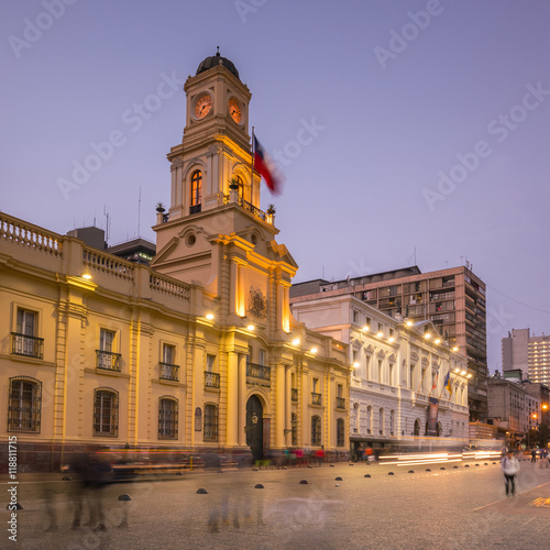 Fototapeta Naklejka Na Ścianę i Meble -  Plaza de las Armas square in Santiago