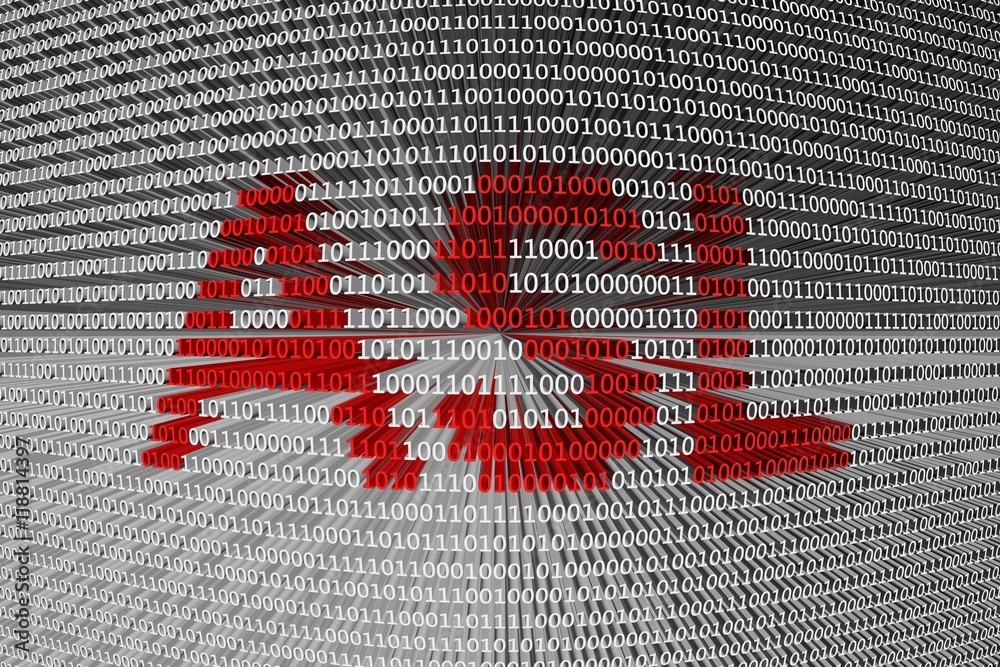 ASL in the form of binary code, 3D illustration ASL in the form of binary code, 3D illustration