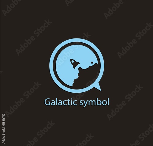 Vector symbol of the flying missiles