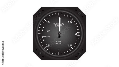 Aircraft vertical speed indicator animated video
