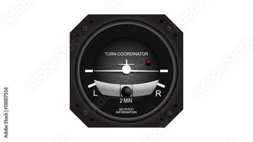 Aircraft turn coordinator animated video
