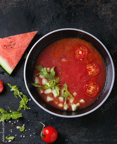Watermelon and tomato gazpacho