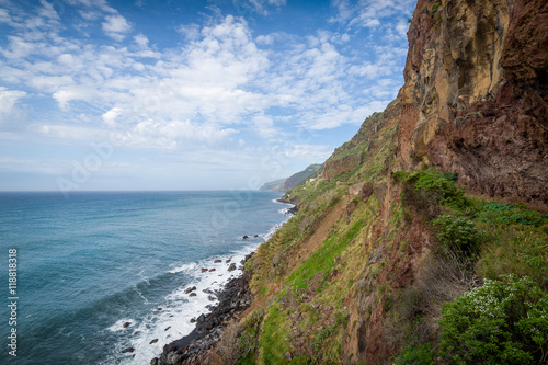Madeira island south shore rocks.