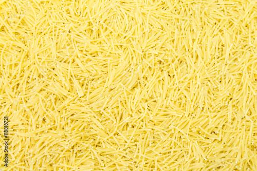 close up Italian pasta noodles without cooking even
