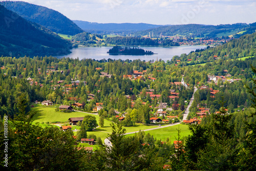 Aussicht auf den Schliersee vom Spitzingsee photo