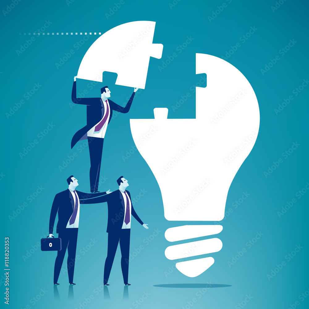 Business team cooperate. Concept vector illustration.
Business team cooperate. Concept vector illustration.