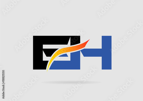 Free Download E and H logo vector
 - GFXLoad