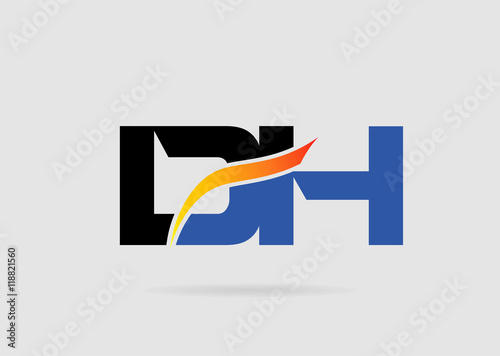 D and H logo vector 