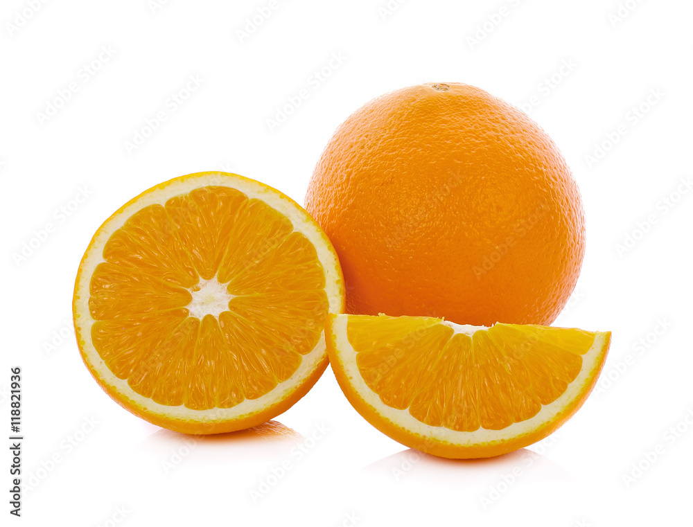 orange fruit on white background