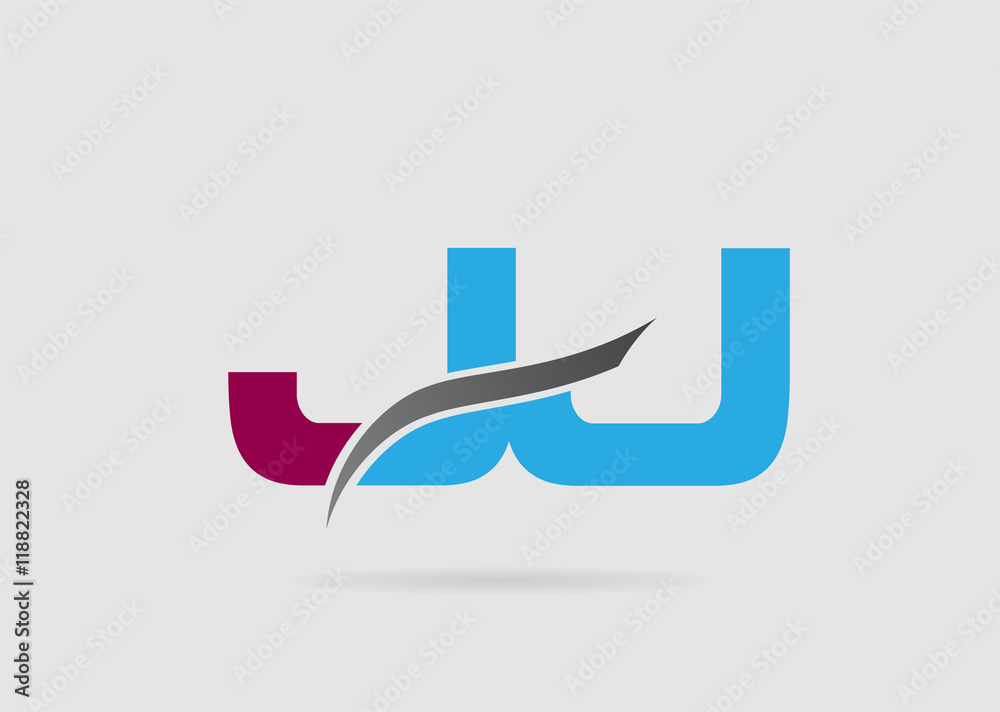 JJ Logo. Vector Graphic Branding Letter Element
