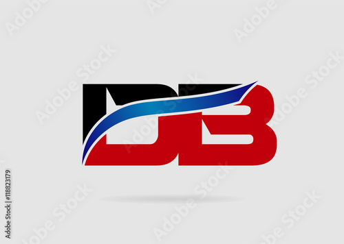 Letter D and B logo vector 