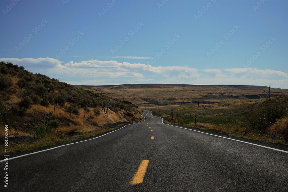 Desert highway,heading west