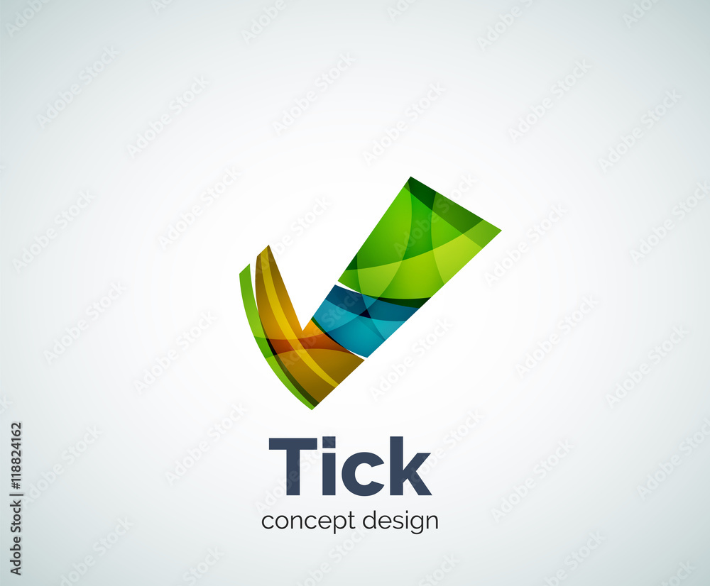 Tick logo template Tick logo template