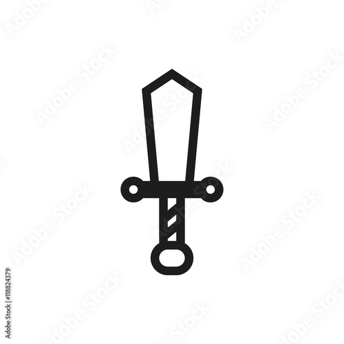 Sword icon on white background