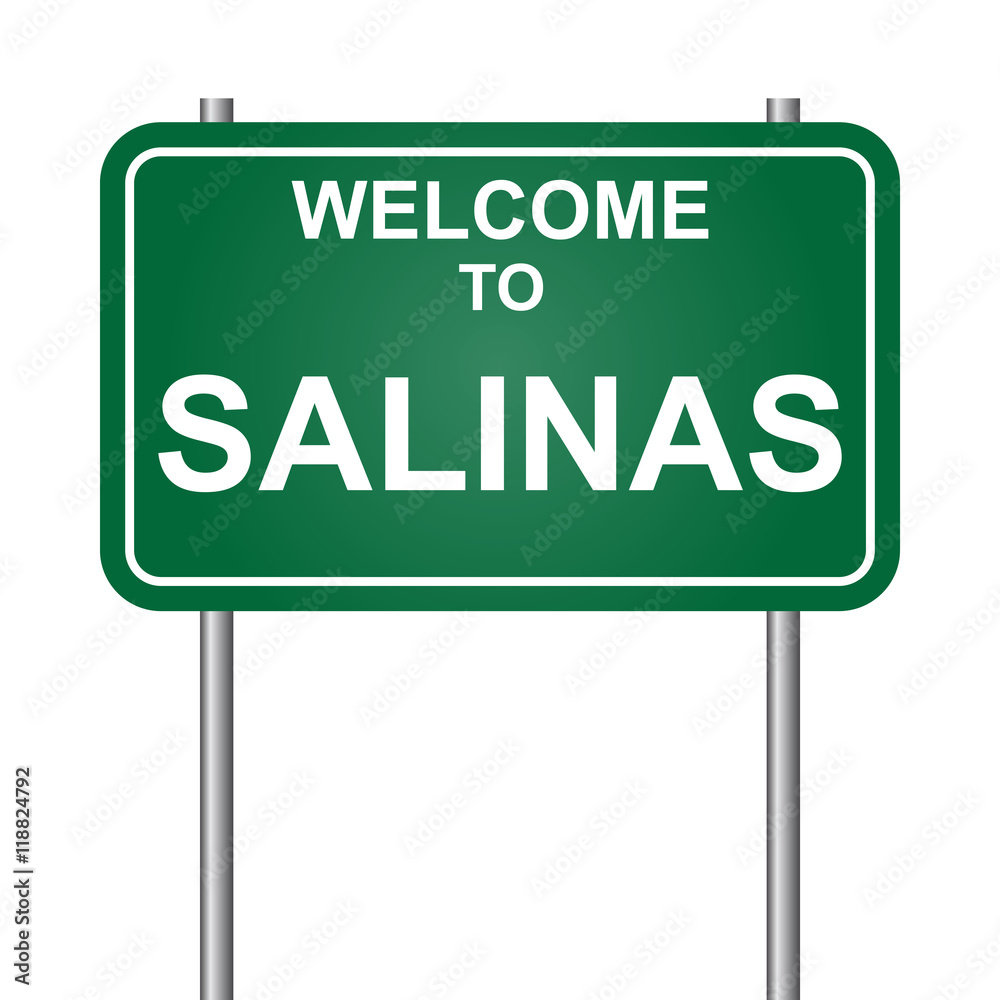 Welcome to Salinas, green signal vector Welcome to Salinas, green signal vector