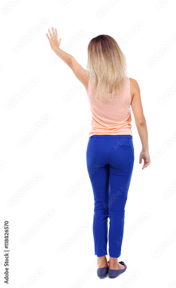 Little Girl in Jeans on White Background Stock Photo - Image of isolated,  innocence: 16166712