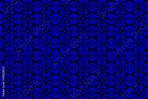 Illustration of blue and black ornamental pattern © federherz