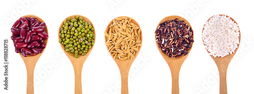 Cereal Grains , Seeds,Beans , isolated on white background