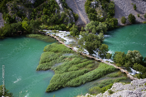 Old bridge on Krupa river, Croatia photo