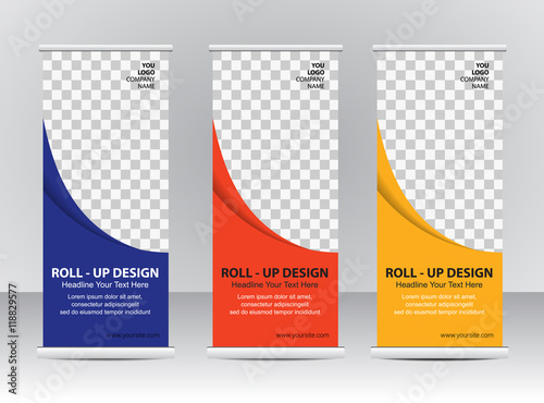 Roll up banner stand template