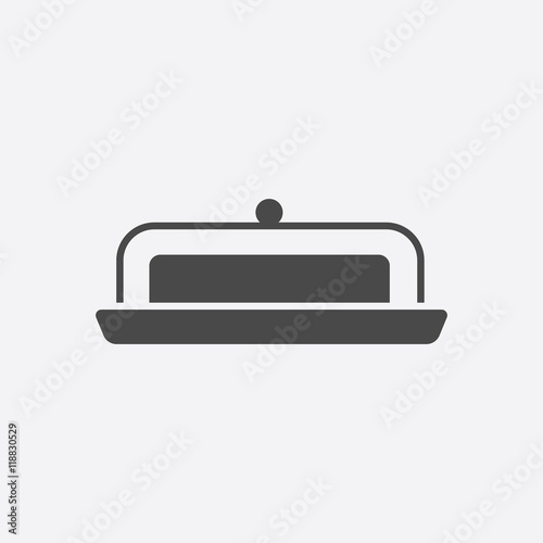 Butter icon black. Single bio, eco, organic product icon from the big milk set.