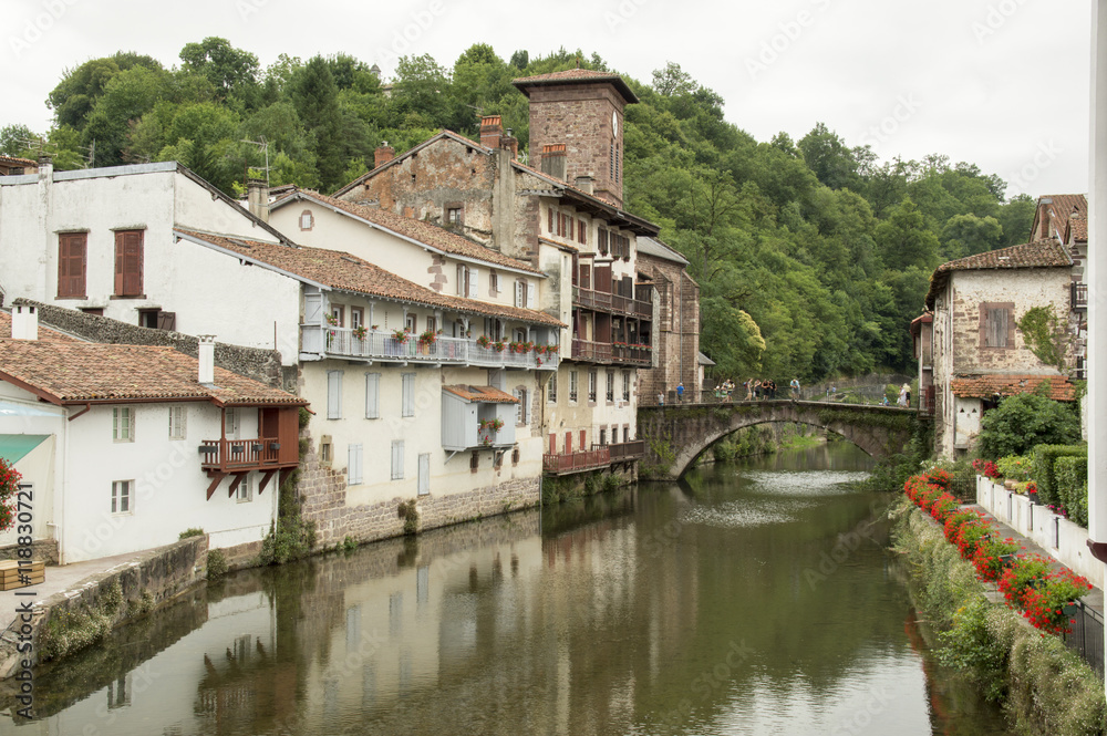 River and bridge Saint Jean Pied de Port River and bridge Saint Jean Pied de Port