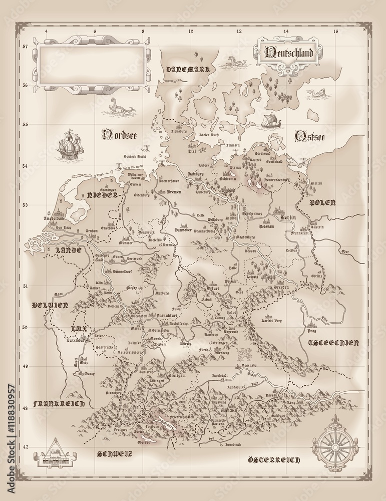 Old Map Vector 
