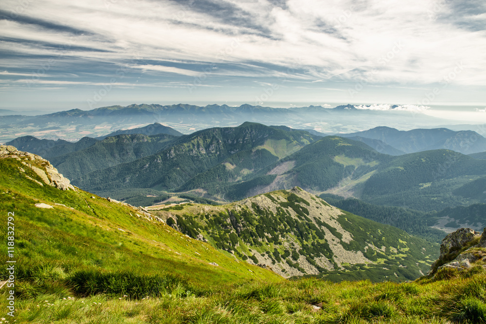 Mountain landscape in Low Tatras. Slovakia