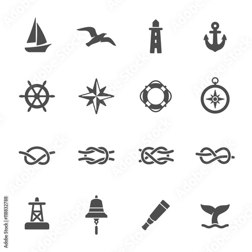 Nautical icon set