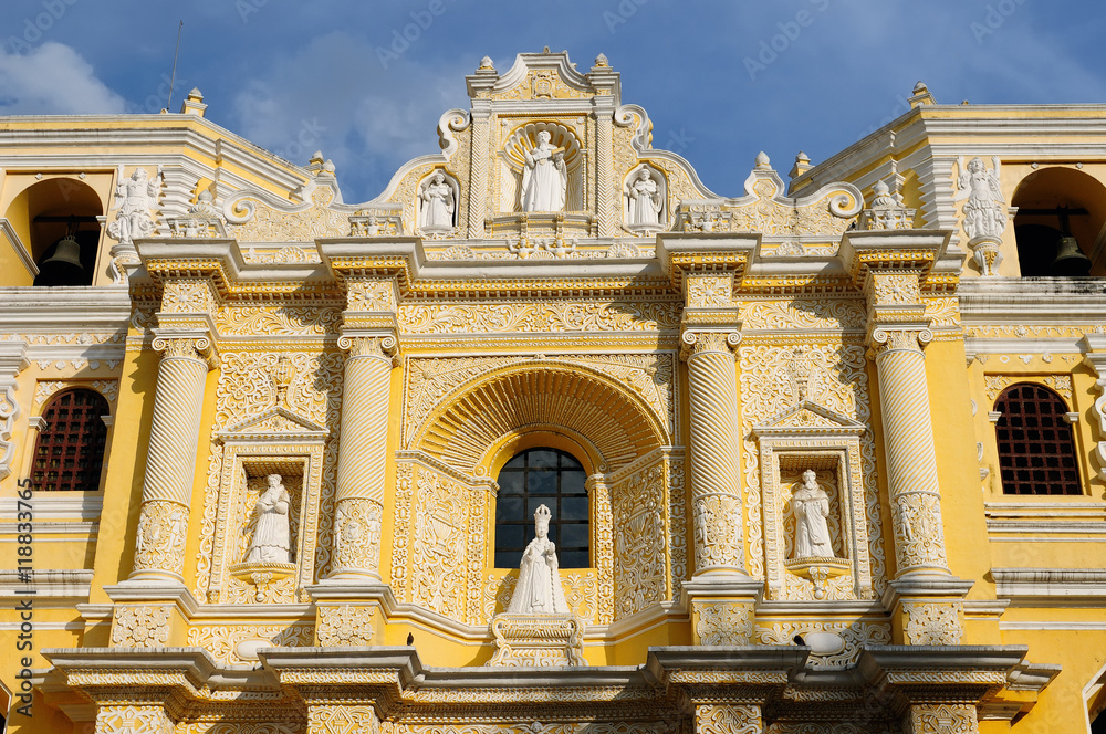 Guatemala, View on the La Merced church in Antigua