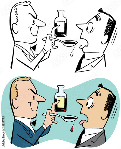 Man taking his medicine 