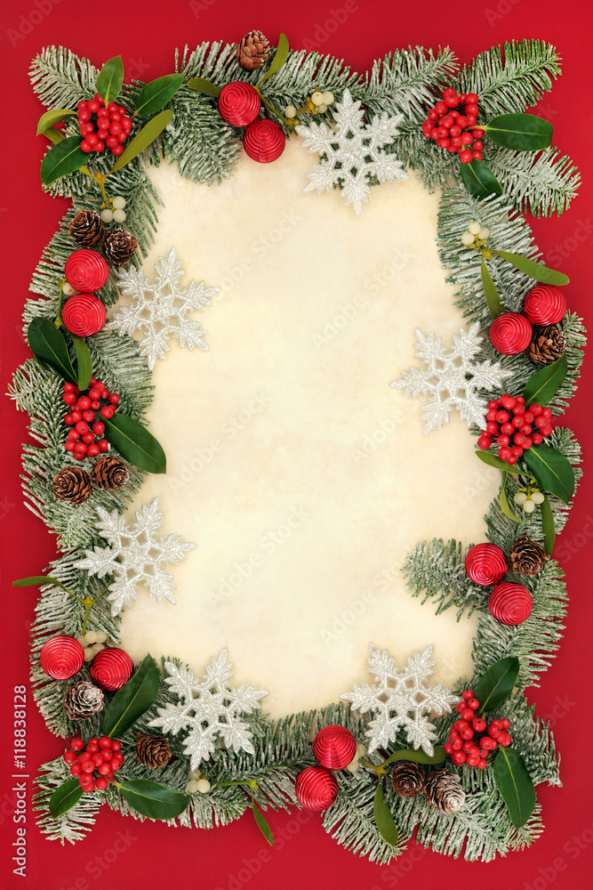 Fototapeta premium Christmas Background Border