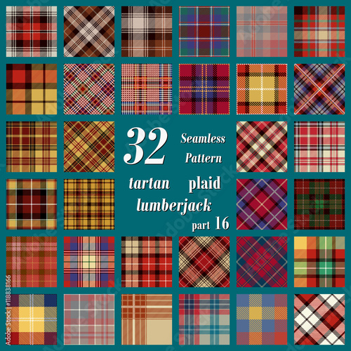 Set Tartan Seamless Pattern