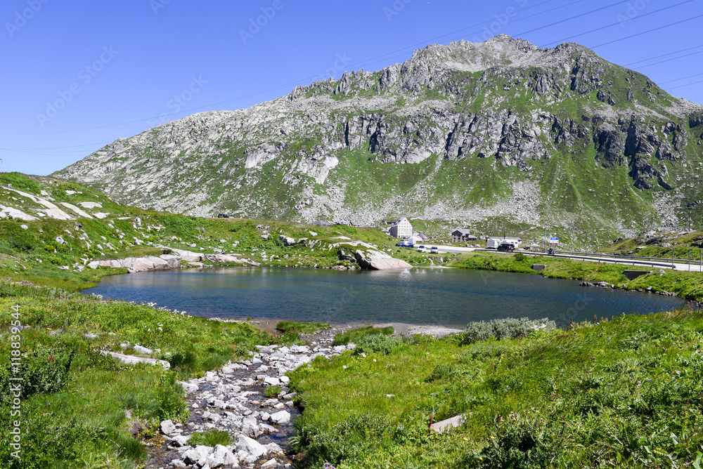 Lake at Gotthard pass
